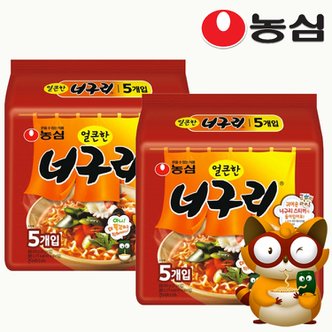 농심 얼큰한 너구리 120g 2봉(10개)