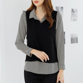 TBC5013_DO 투엘레이어드블라우스티 (99size)