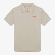 [노스페이스 공식] NT7PR40D 여성 선데일 반팔 폴로_WHITE SAND