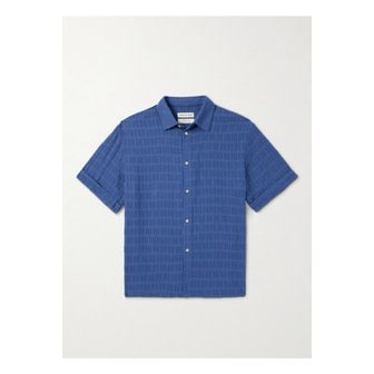 A KIND OF GUISE 어 카인드 오브 가이즈 엘리오 코튼 자카드 셔츠 블루 1647597334054771