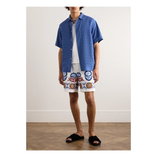 어 카인드 오브 가이즈 엘리오 코튼 자카드 셔츠 블루 1647597334054771