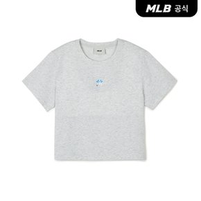 [코리아공식] [MLB] 여성 베이직 에슬레저 크롭 반팔 티셔츠 (2 COLOR)