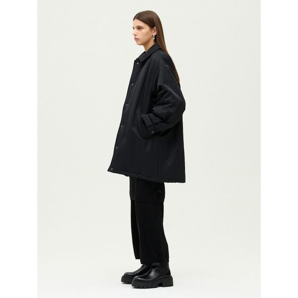 싱글 버튼 롱 자켓 EMQ1WOT020