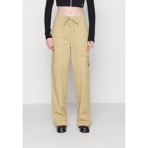 5165204 Calvin Klein ARCHIVAL MONOLOGO PANTS - Cargo trousers beige