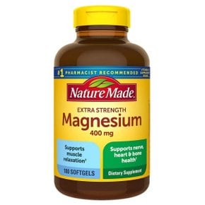 Nature Made 네이처메이드 엑스트라 스트렝스 마그네슘 400mg 180소프트젤 1병