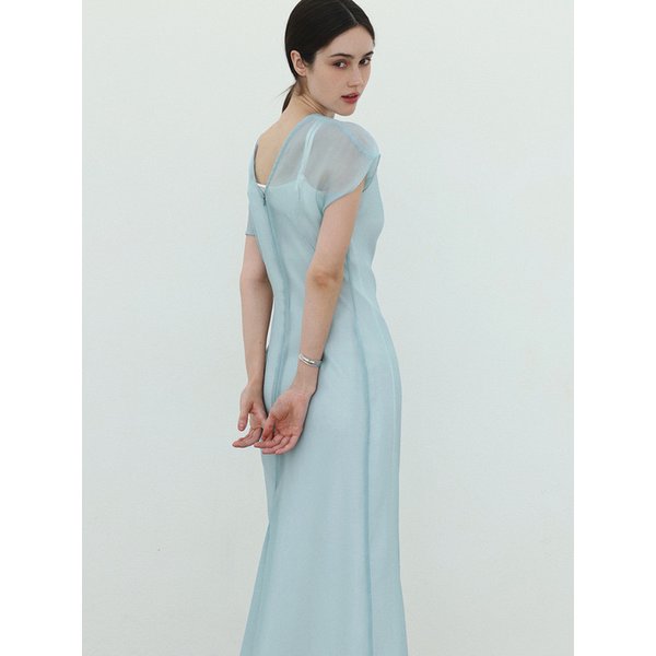See-through sleeveless dress - MINT