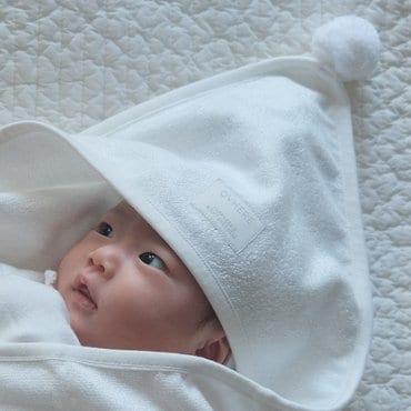 오브히어 아기 신생아 밤부 후드 타월 겉싸개 속싸개 비치타월