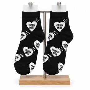 휴먼 메이드 하트 숏 삭스 블랙 HM32GD058