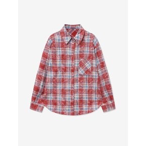 VINTAGE TARTAN CHECK POCKET SHIRT_RED