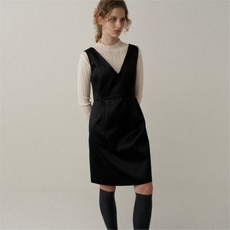 blank03 [블랭크03] double face satin mini dress (black)