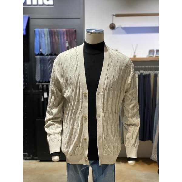 [시흥점] S/S 꽈배기 베이지 브이넥 가디건 (RPEMKT09A)
