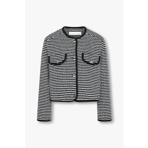 [지컷25S/S]부클레 스트라이프 크롭 자켓(7255110107)