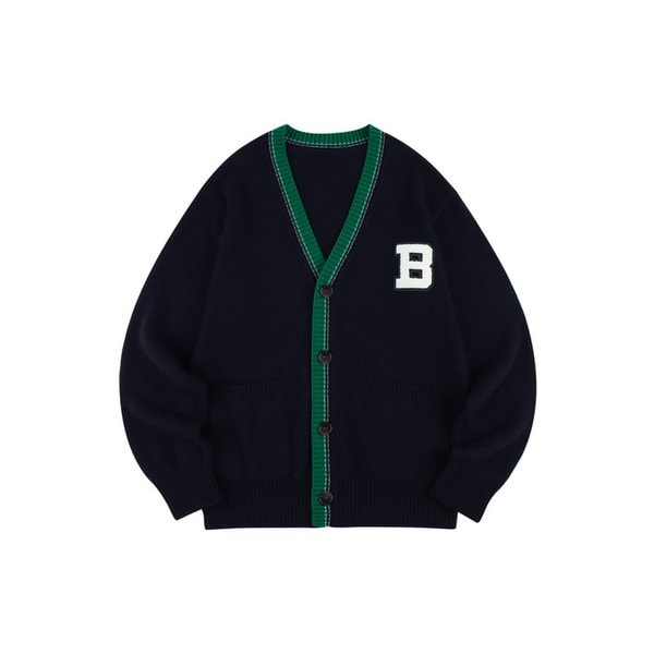 남성 B-LOGO 니트 가디건 BNDSW411M