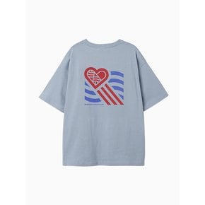 Wave Hearttrack Graphic T Shirt_Skyblue