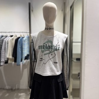 에고이스트 [여주점] 프린팅 포인트 소재 믹스 티셔츠 ER2CL364