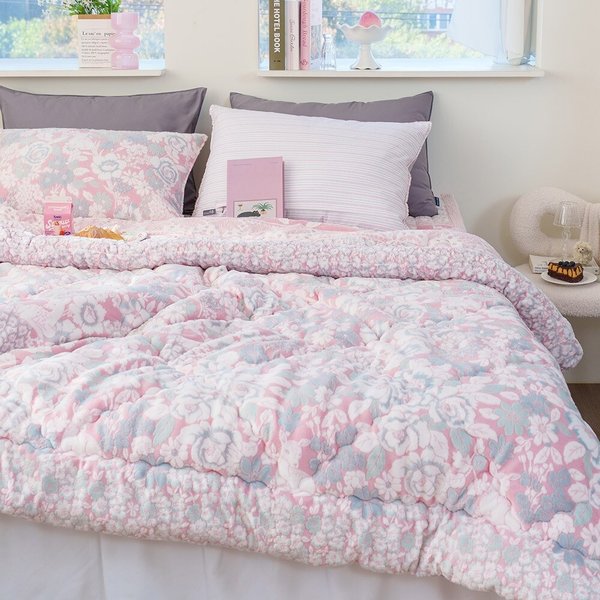 더블리 로지플라워 착번 극세사 차렵이불 풀세트 Q