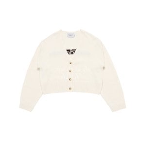 BASIC LOGO CROP CARDIGAN CREAM 베이직로고 가디건 크림