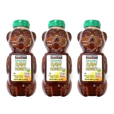 커클랜드 유기농 꿀 허니 680g X 3개 세트 KIRKLAND SIGNATURE RAW ORGANIC HONEY BEAR