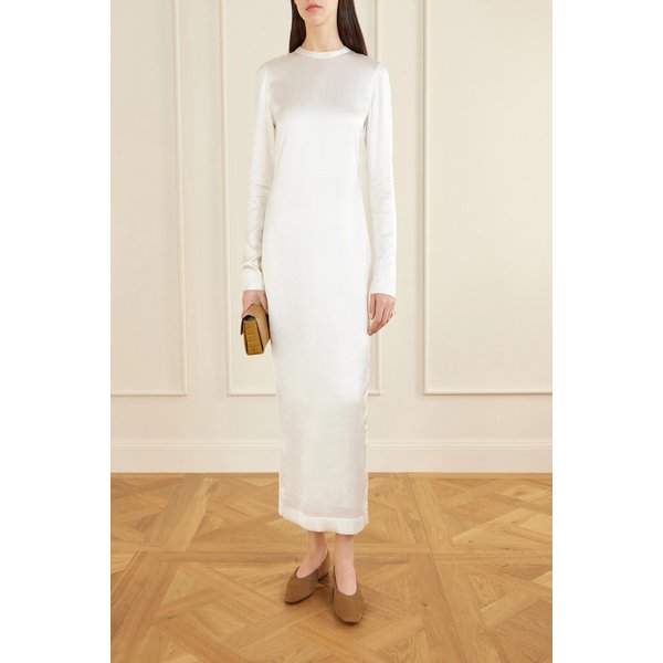 새틴 미디 원피스 46376663162936325