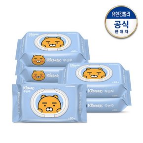 크리넥스 수앤수 라이언 캡 물티슈 80매X6팩