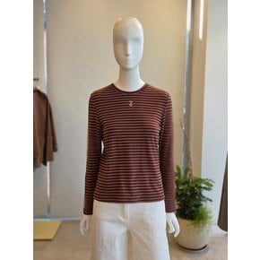 [여주점] [더 아이잗] 여성 스트라이프 로고 자수 티셔츠 (IRCM0TS871)