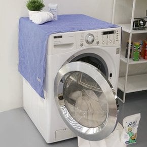 프리델 블루 스트라이프 미끄럼방지 세탁기 건조기 커버 덮개 (2size)