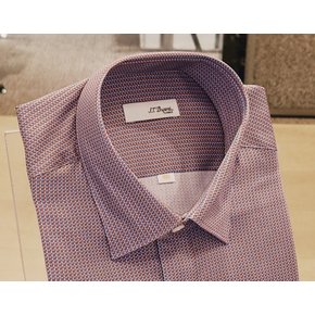 24FW 사틴 그라운드에 기하학 프린트 패턴 일반핏 긴소매 셔츠 SE4FM11LS203SBE