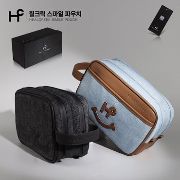 J골프 힐크릭 스마일 투지퍼 2단 골프 파우치 HCPO-O07