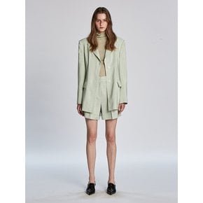 HIDDEN BUTTON VISCOSE JACKET (MINT)