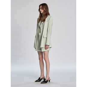 HIDDEN BUTTON VISCOSE JACKET (MINT)