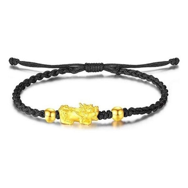 행운 끈 여성 남자 패션 매듭 재물복 건강 소원 성취 팔찌 검정색 (WFJE3I3)