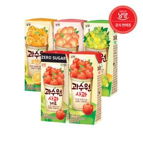 과수원 5종  사과 복숭아 오렌지 청포도 사과제로  190ml 48팩 골라담기_P420975302