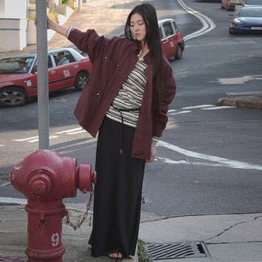 Soft touch long skirt [TISP05SK01]_Black