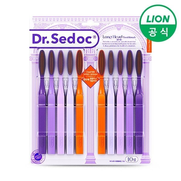 닥터세닥 롱헤드 칫솔 어금니 안쪽 양치 탄력모 초미세모 10개