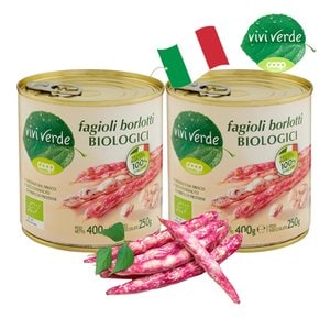  COOP 비비베르데 이탈리아 유기농 볼로티콩(흰강낭콩) 400g 2캔 무첨가물 Non GMO