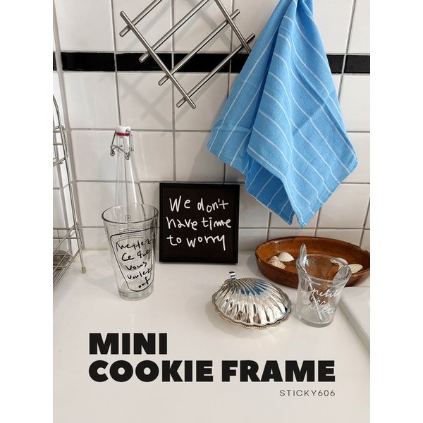 달콤한 오브제 미니쿠키프레임 WE DONT HAVE 미니액자 블랙 프레임