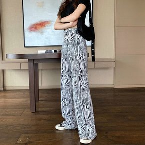 [SALE]여성 샌드 지브라 허리밴딩 아이스바지 팬츠