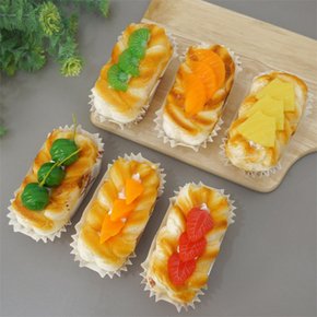 직사각 폐스츄리 과일빵 냉장고자석 마그네틱 6P세트