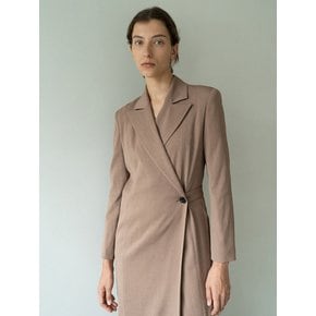 one-button onepiece coat (beige)