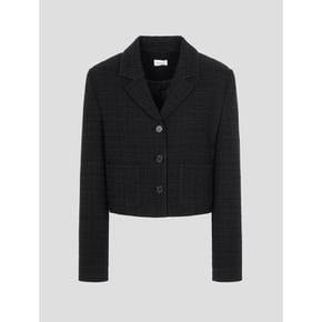 [정상가259,000원] Short Tweed Jacket  black (WE3111T135)