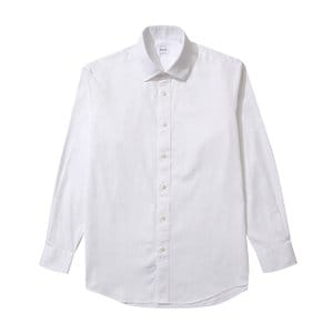 밴브루 (일반핏)밴브루  수입원단  와이드/세미와이드 카라   흰색긴팔셔츠  2종 1택