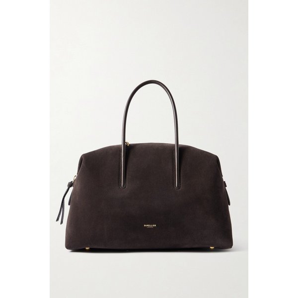 드멜리어 더 미디 스톡홀름 미디엄 가죽 트리밍 스웨이드 토트백 초콜릿 46376663162972676