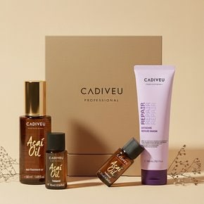 [기프트박스] 딥 리페어 헤어케어 세트 / 아사이오일 70ml + 익스트림 마스크 150ml