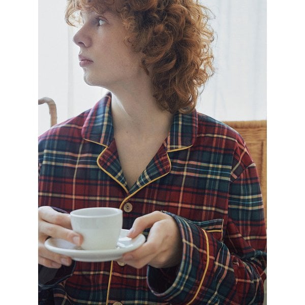 드맨시 긴팔 남성페어 딥레드 (피치기모)