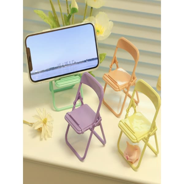 귀여운 의자 테이블 휴대폰 마카롱 접이식 거치대