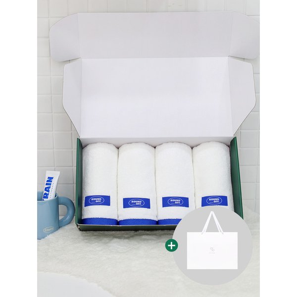 1퍼센테이지 블루베리 180g 30수 코마사 타올 4P 선물세트