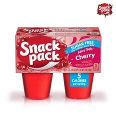 Snack Pack 무설탕 체리 쥬시 푸딩 4개입