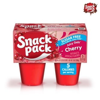  Snack Pack 무설탕 체리 쥬시 푸딩 4개입