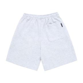 BASIC LOGO NEEDLEWORK SHORT PANTS MELANGE 베이직로고니들워크 숏팬츠 멜란지 SPLBAN-MEL