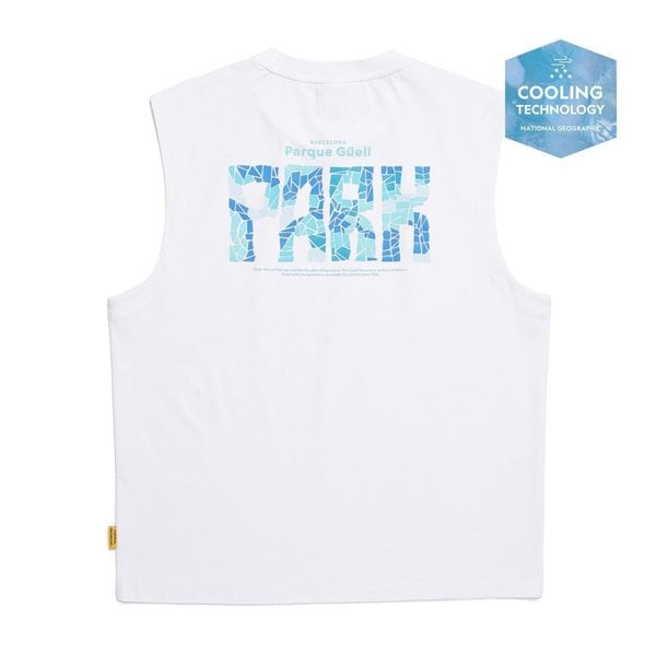 [부산점] N252MTS093 010 내셔널지오그래픽 크로우 COOL MAX 레터링 세미오버핏 민소매 티셔츠